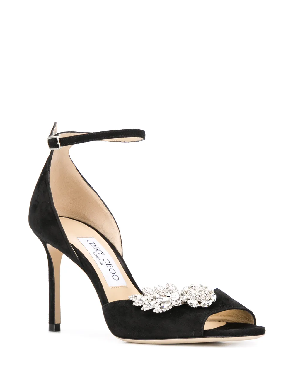 Jimmy Choo Tris 85mm crystal embellished Sandals Farfetch