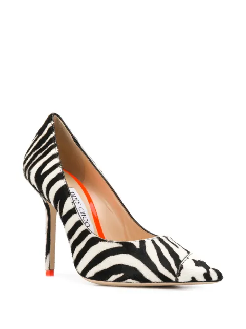 Jimmy Choo Love 100mm zebra print pumps 