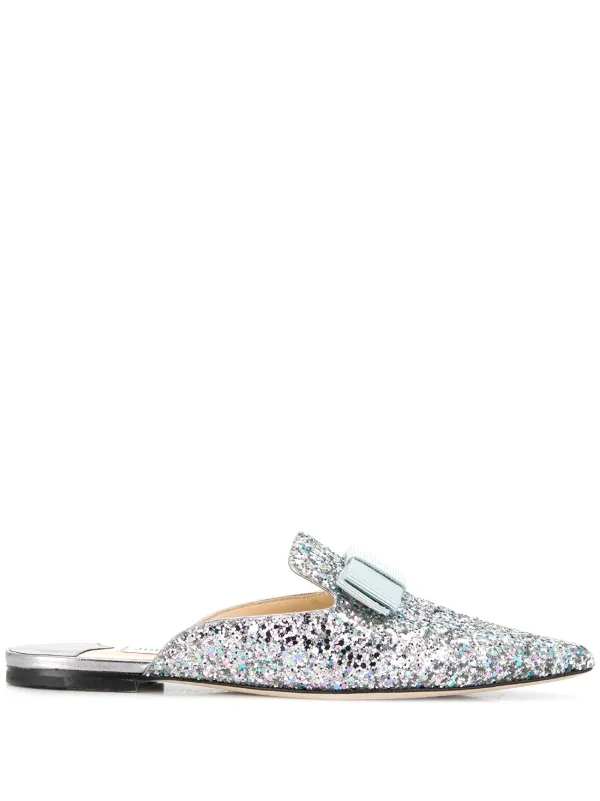 jimmy choo glitter mules