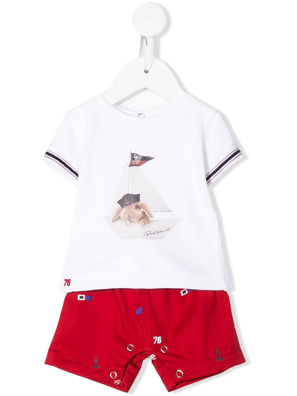 фото Lapin house short sleeve sailor rabbit print tracksuit