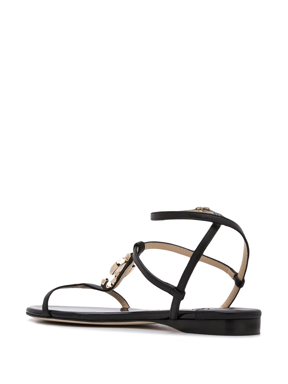 Jimmy Choo Alodie Logo Flat Sandals - Farfetch