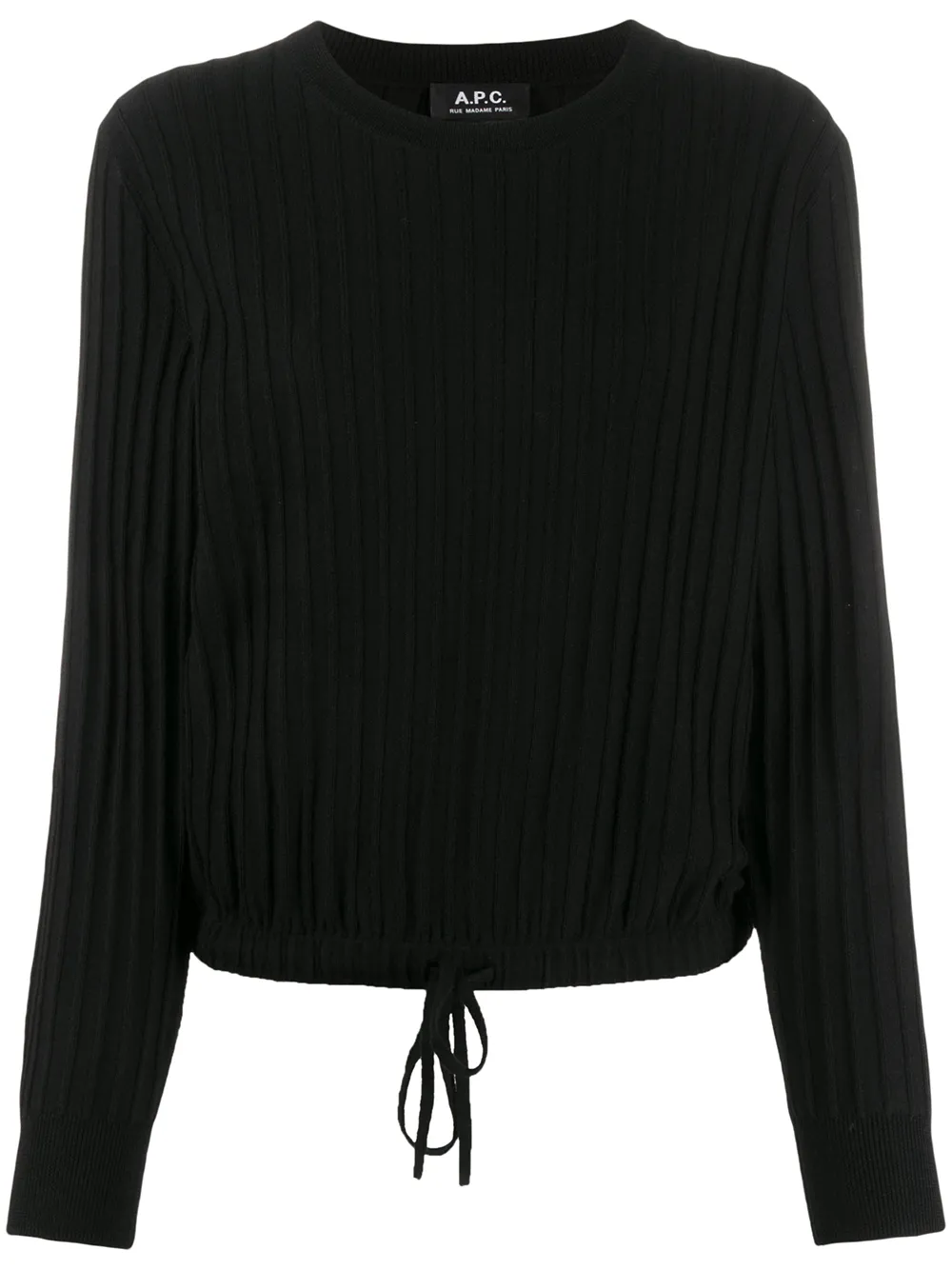 A.P.C. джемпер в рубчик с кулиской