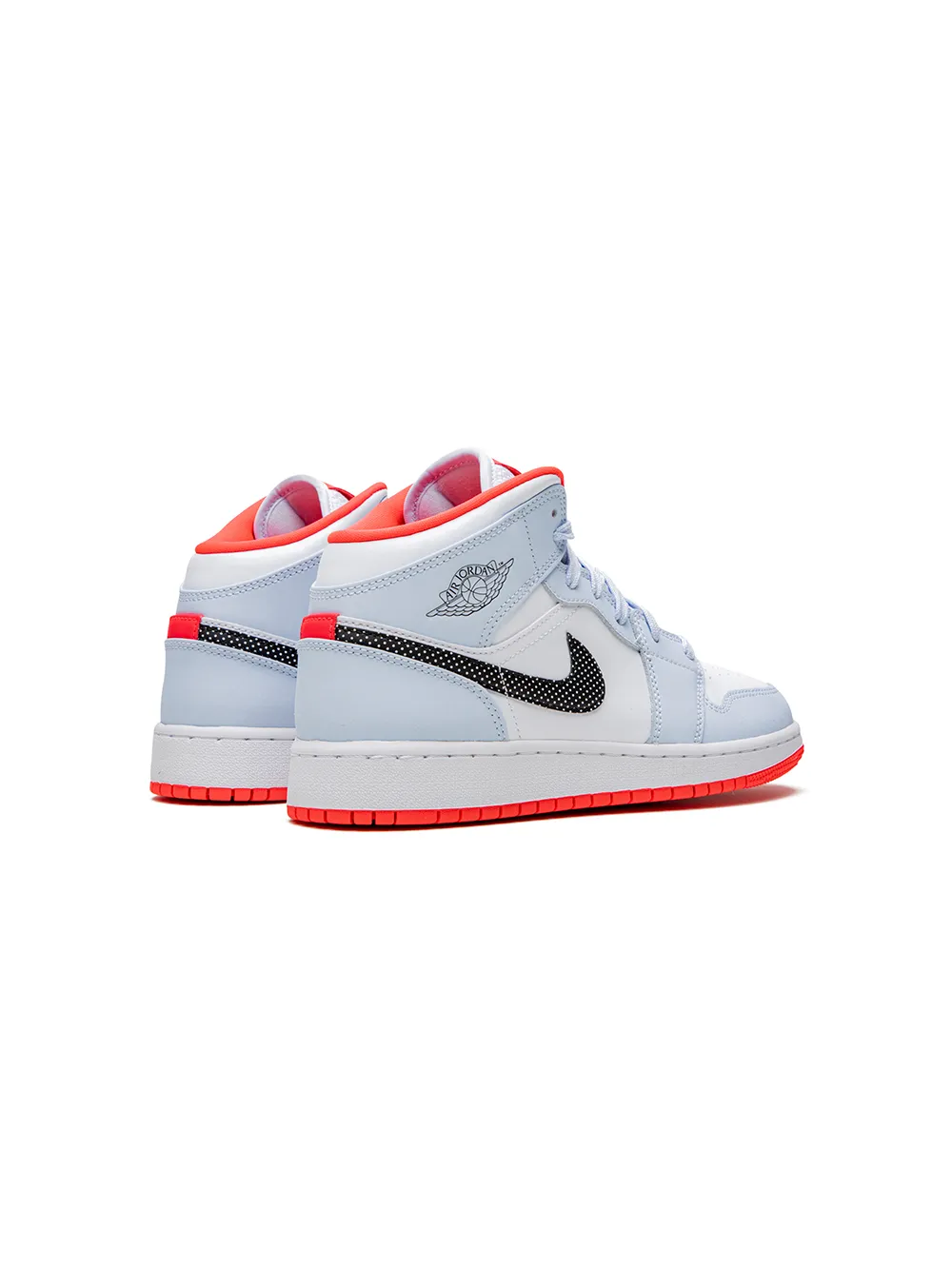 baby blue red and white jordan 1