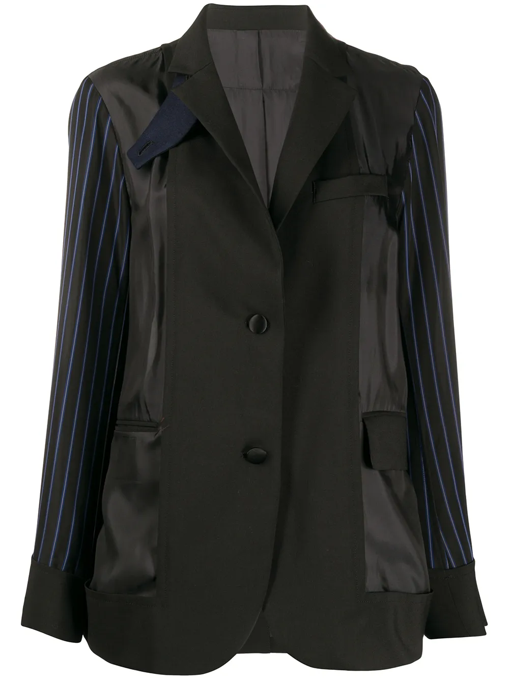 Sacai Blazer Im Deconstructed-look In Black