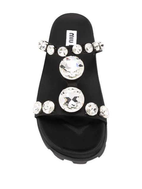 miu miu embellished slides