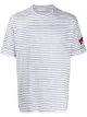 Bild 1 von Neil Barrett Gestreiftes T-Shirt mit Herz-Patch
