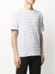 Neil Barrett Gestreiftes T-Shirt mit Herz-Patch