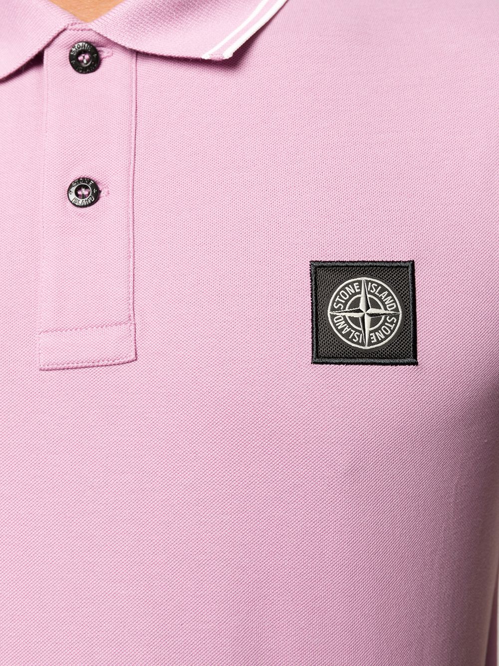 фото Stone island рубашка-поло с нашивкой-логотипом