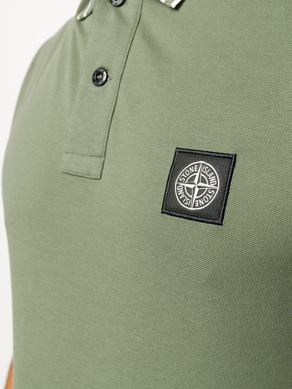 фото Stone island рубашка-поло с нашивкой-логотипом