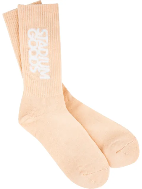STADIUM GOODS® logo "Rose Pink" crew socks