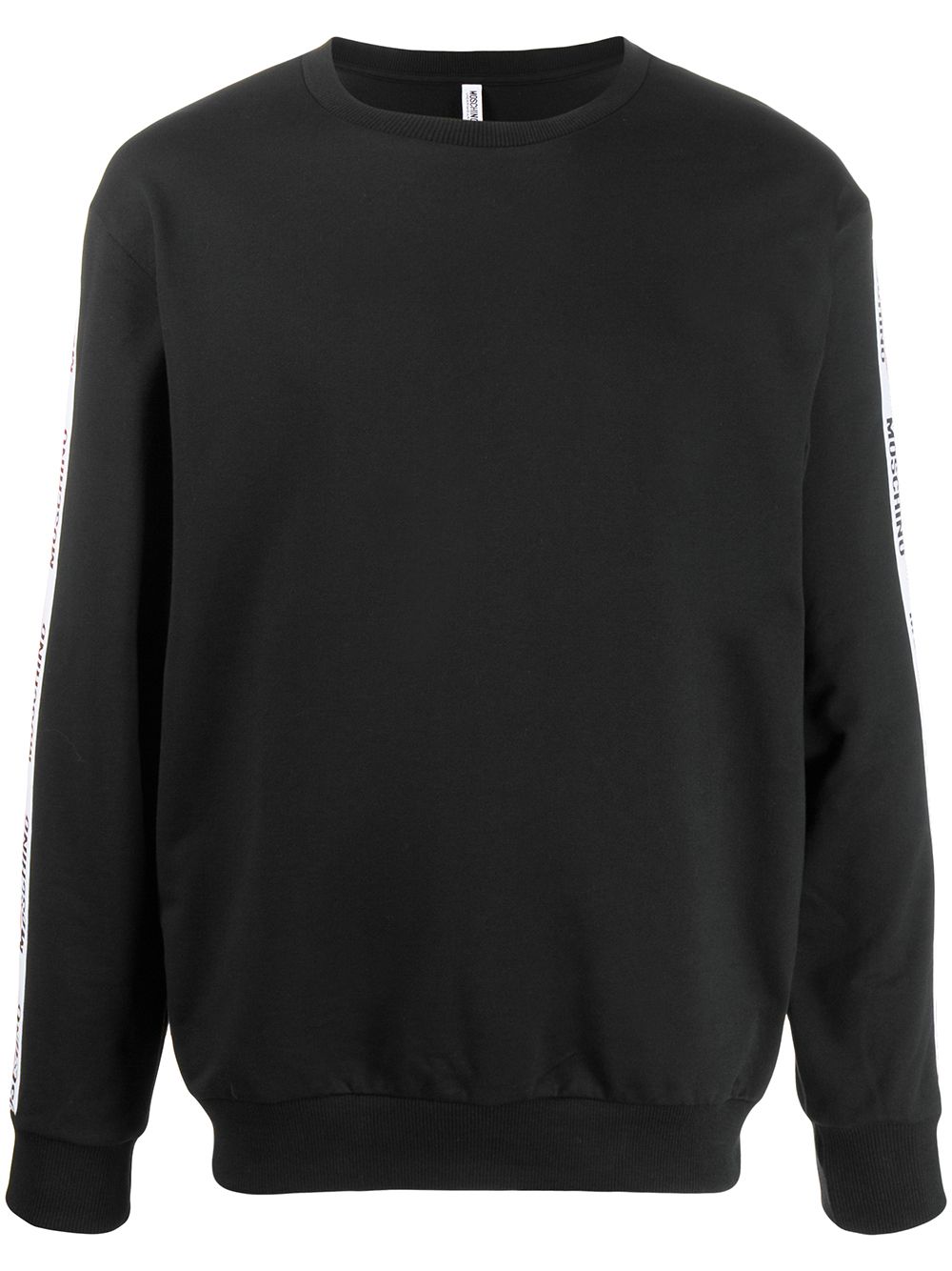 Moschino Logo Piped Sweatshirt In Black