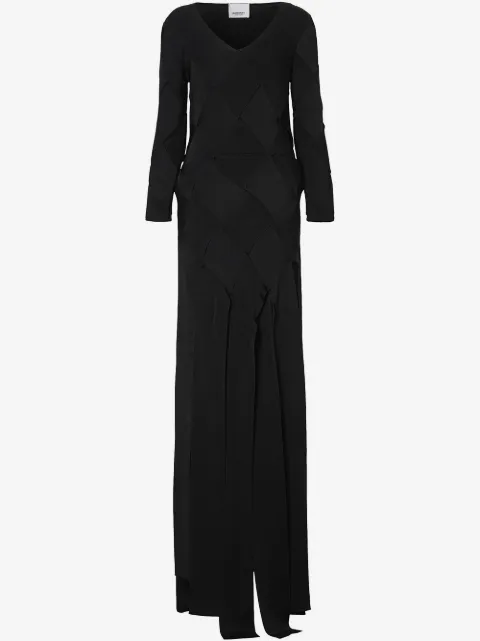 Burberry woven panel evening dress