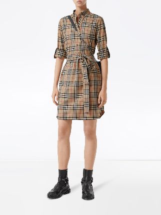 burberry vintage check shirt dress