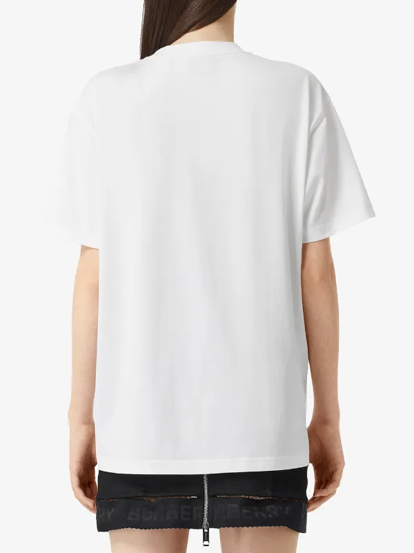 Burberry Text Print T-shirt | White | FARFETCH AO