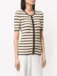Chanel Pre-Owned 1998 striped buttoned knitted top