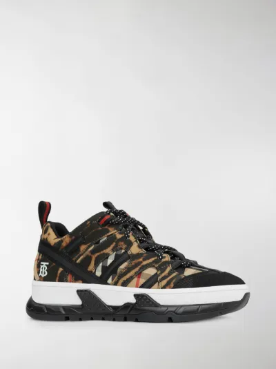 Burberry leopard print Union sneakers brown | MODES