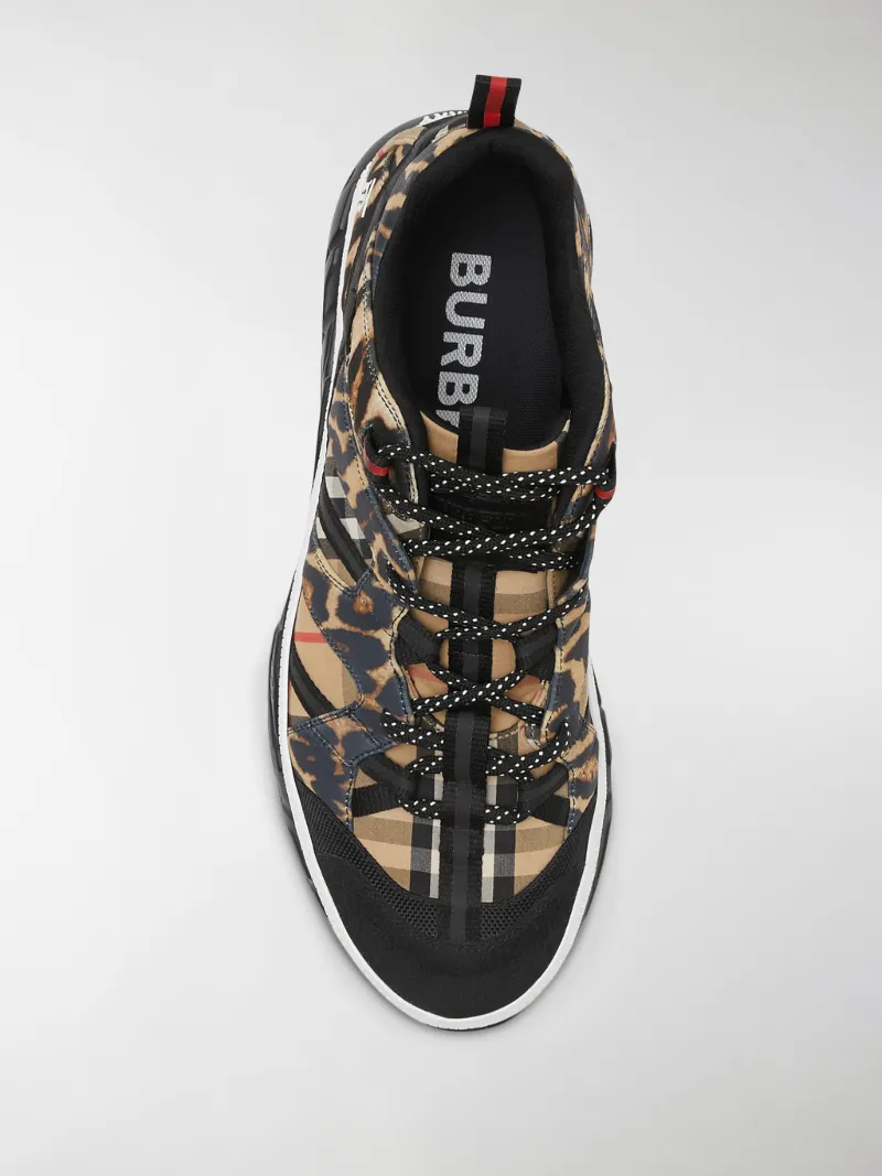 Burberry leopard print Union sneakers brown | MODES