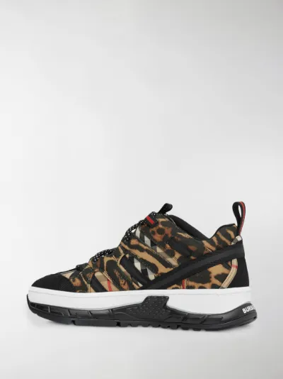 Burberry leopard print Union sneakers brown | MODES