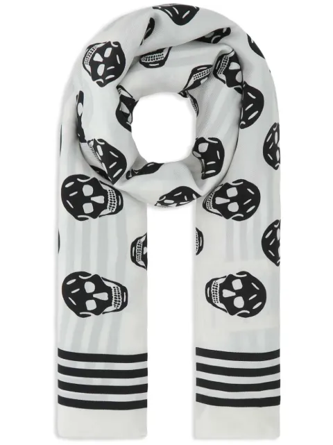 Alexander McQueen skull-print silk scarf