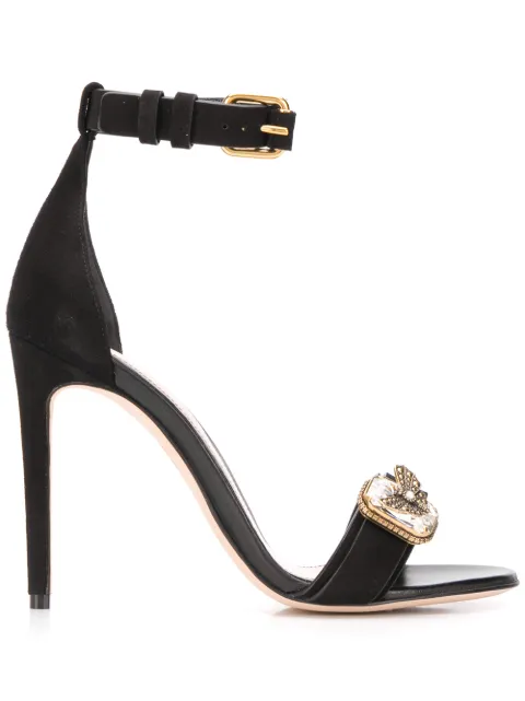 Alexander McQueen sandalias de 110mm con detalles de cristal