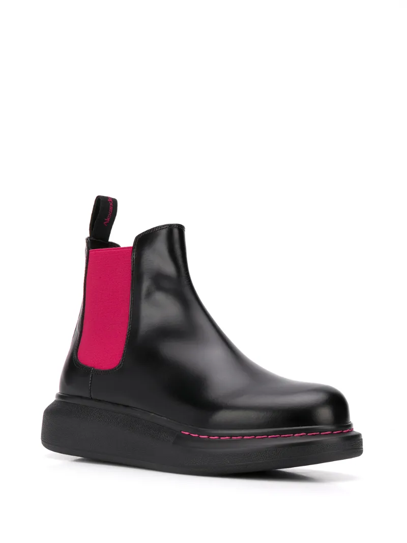 ALEXANDER MCQUEEN CONTRAST CHELSEA BOOTS