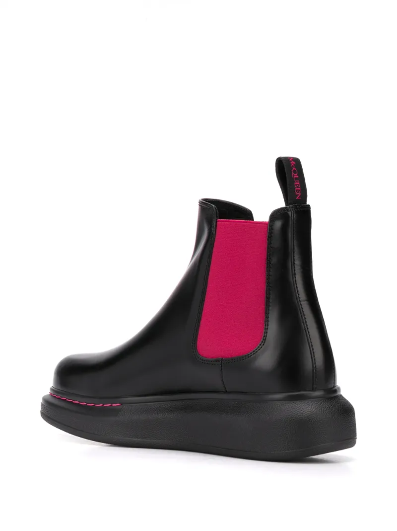 ALEXANDER MCQUEEN CONTRAST CHELSEA BOOTS