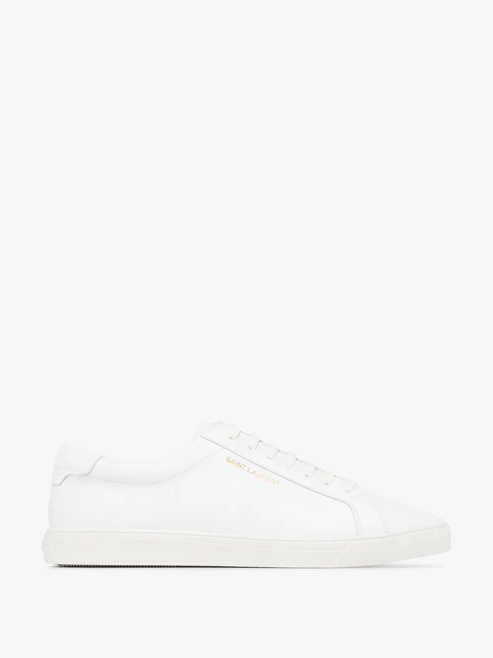 SAINT LAURENT SAINT LAURENT WHITE ANDY LEATHER SNEAKERS,6068310M50014807270
