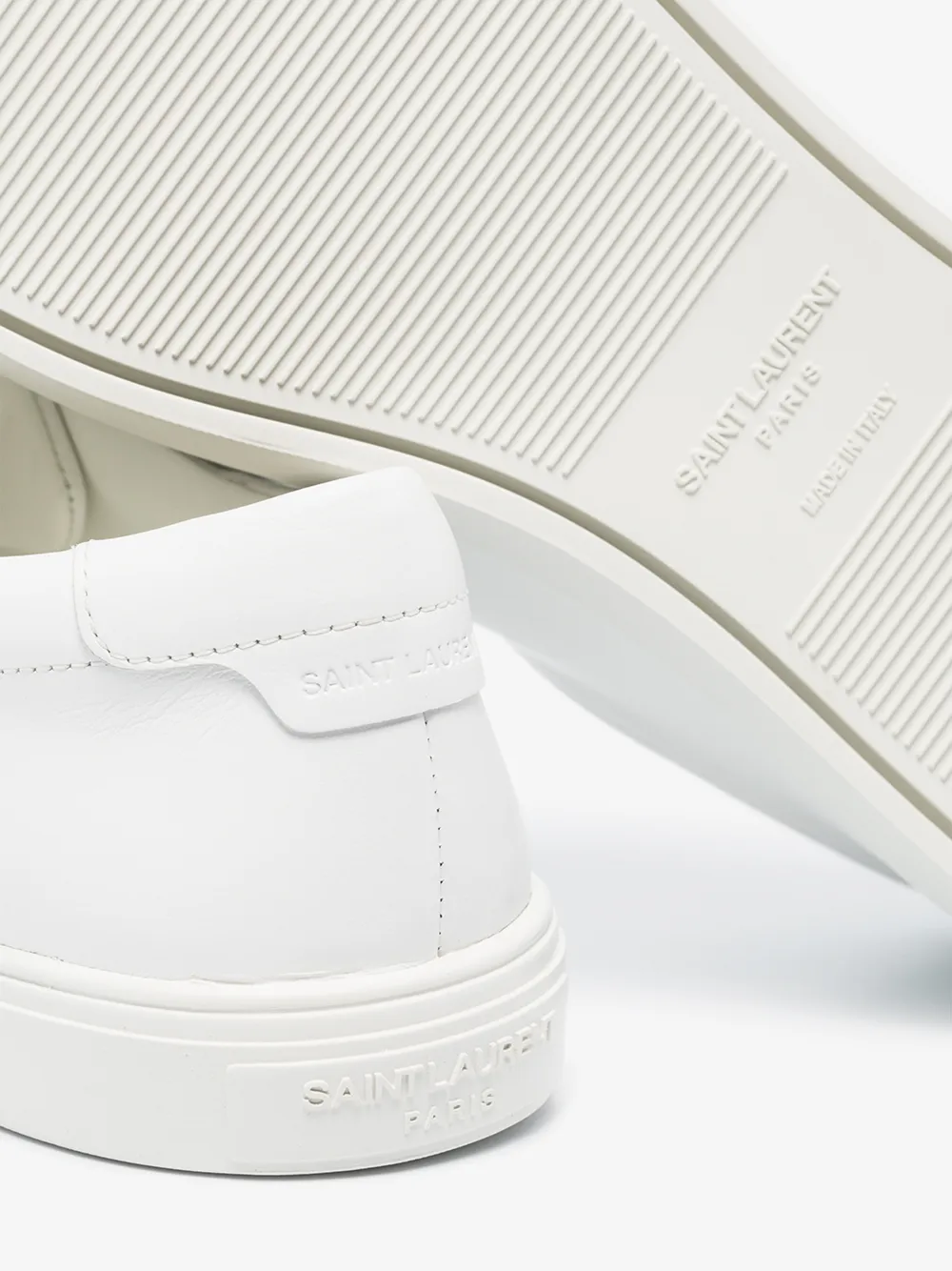 SAINT LAURENT SAINT LAURENT WHITE ANDY LEATHER SNEAKERS,6068310M50014807270