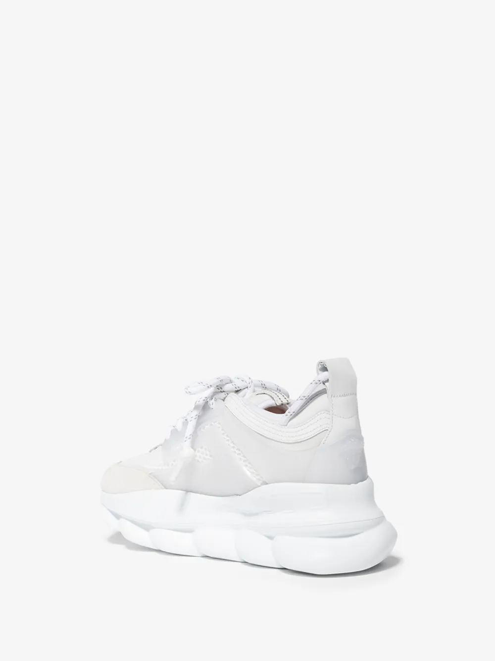 VERSACE WHITE CHAIN REACTION MESH SNEAKERS,DSR705GD7CTG14807314