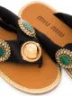 Miu Miu embellished satin sandals