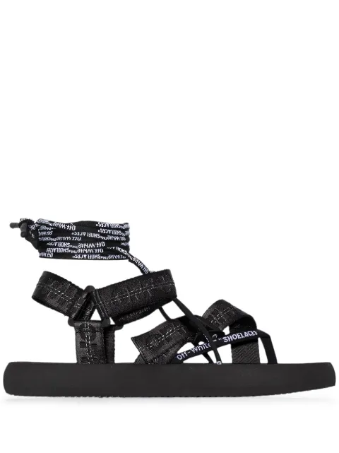 off white multi strap micro sandals