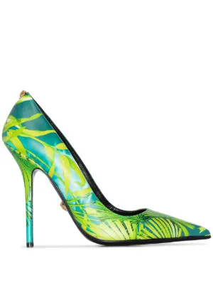 green designer pumps