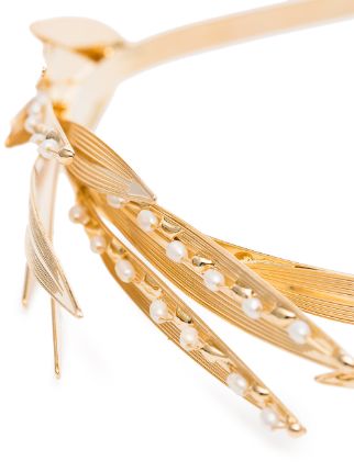 Apache leaf pearl detail open headband展示图