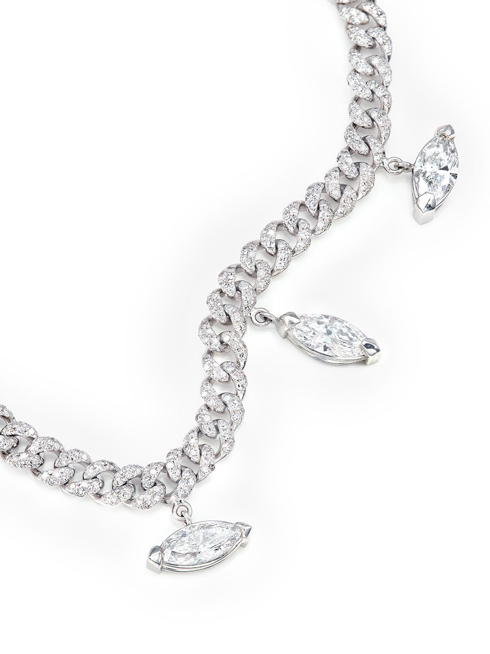 фото Shay 18k white gold maquise diamond drop necklace