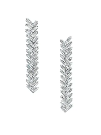 Shop Silver Anita Ko 18kt White Gold Diamond Zip Drop Earrings With Express Delivery Farfetch