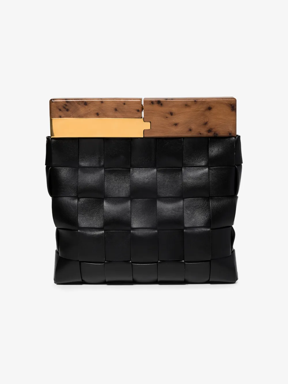 BOTTEGA VENETA BLACK BV SNAP LEATHER CLUTCH BAG,618131VCQC314807680