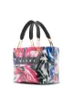 Marni Glossy Grip logo patch tote bag
