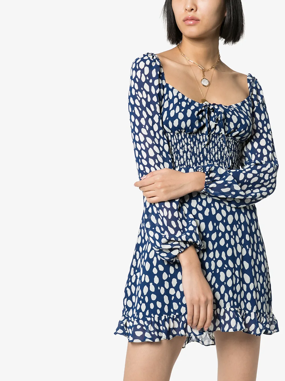 reformation leopard dress