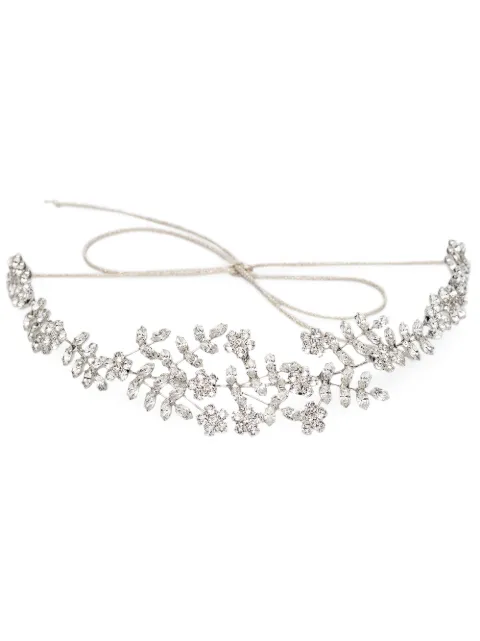 Jennifer Behr Izabella silver-tone crystal headband