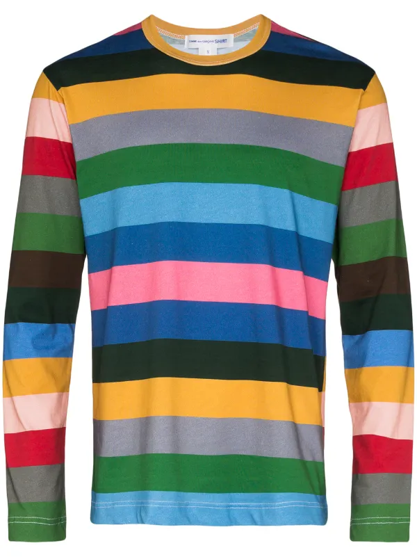 comme des garcons shirt striped long sleeve jersey