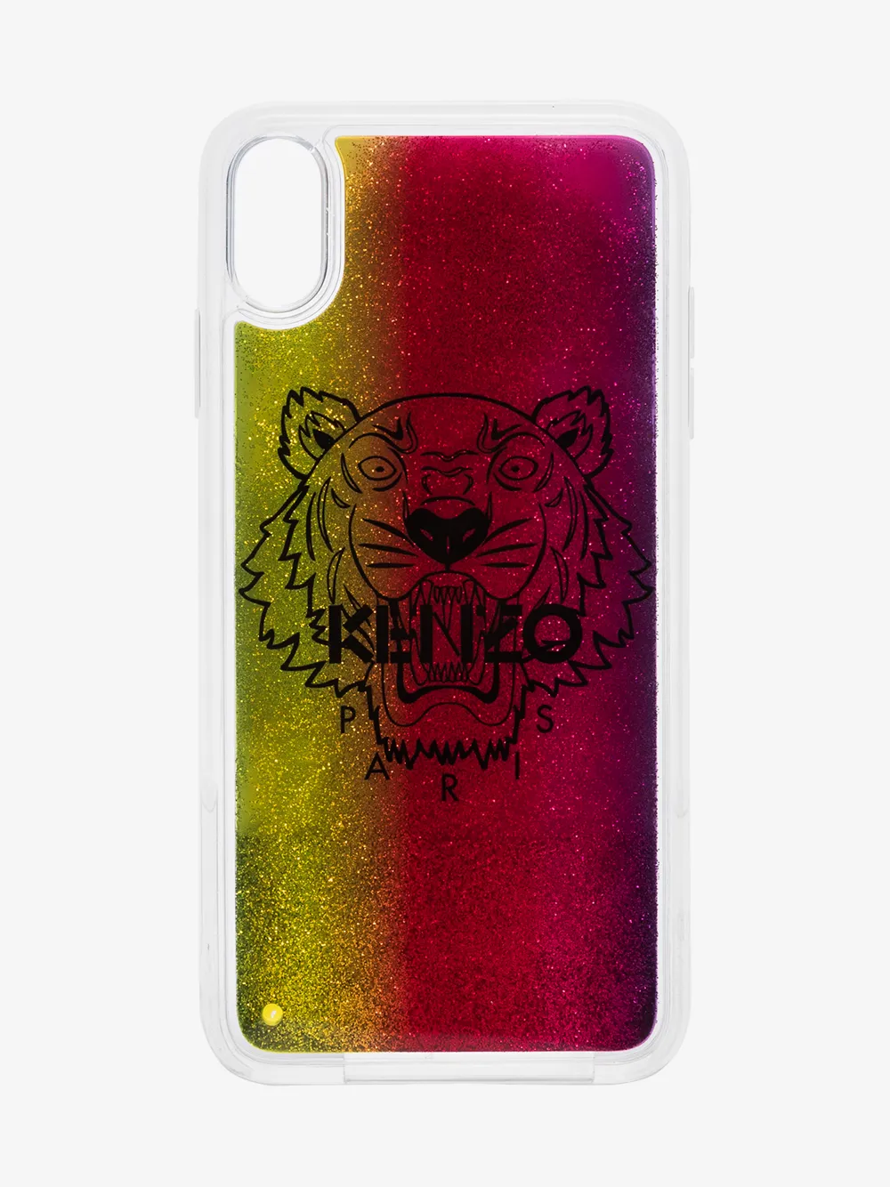 Kenzo Tiger Print Glittered Iphone Xs Max Case In Yellow