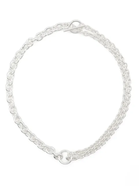 All Blues double chain link necklace