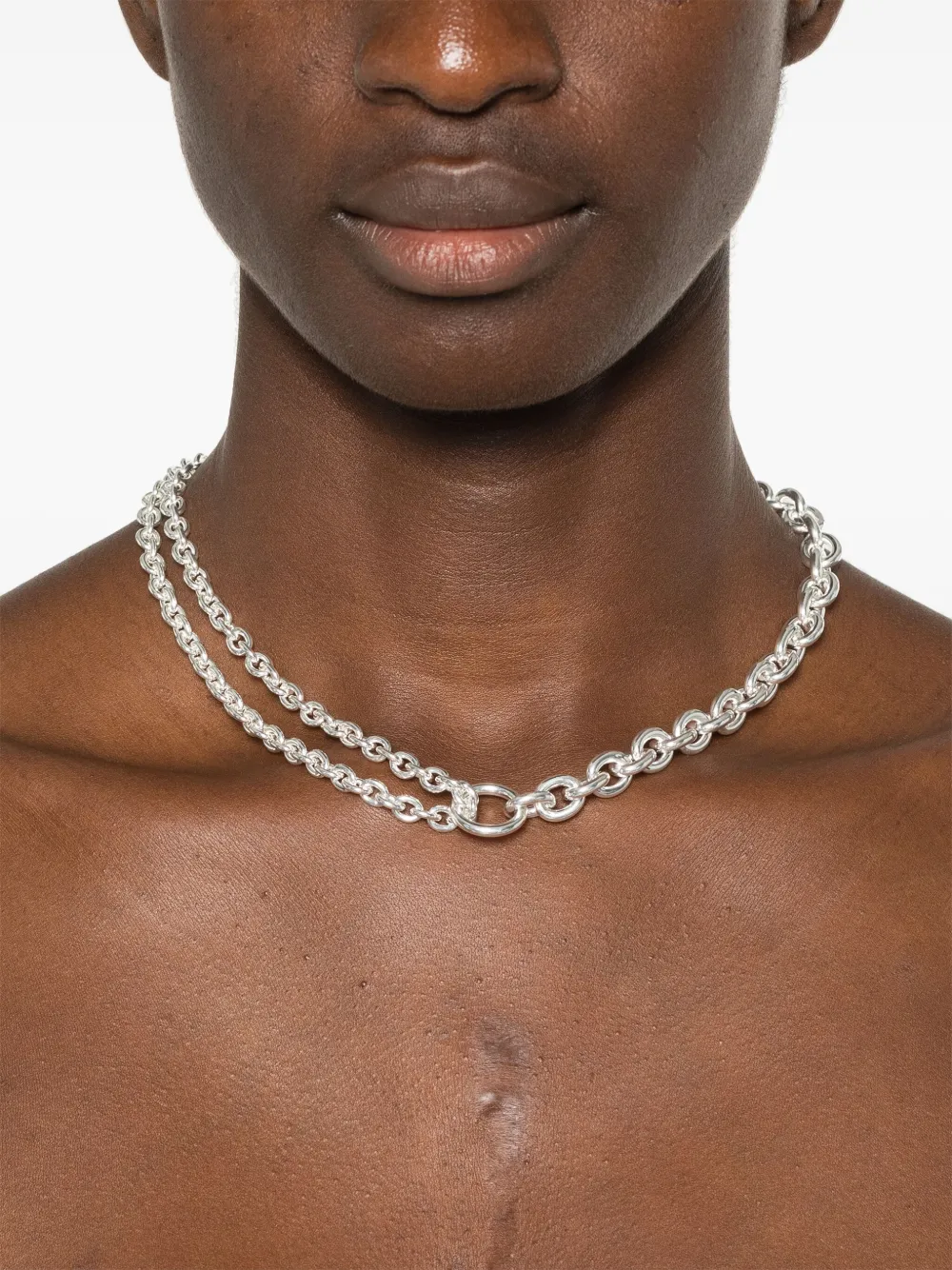 All Blues Dubbele halsketting - Zilver