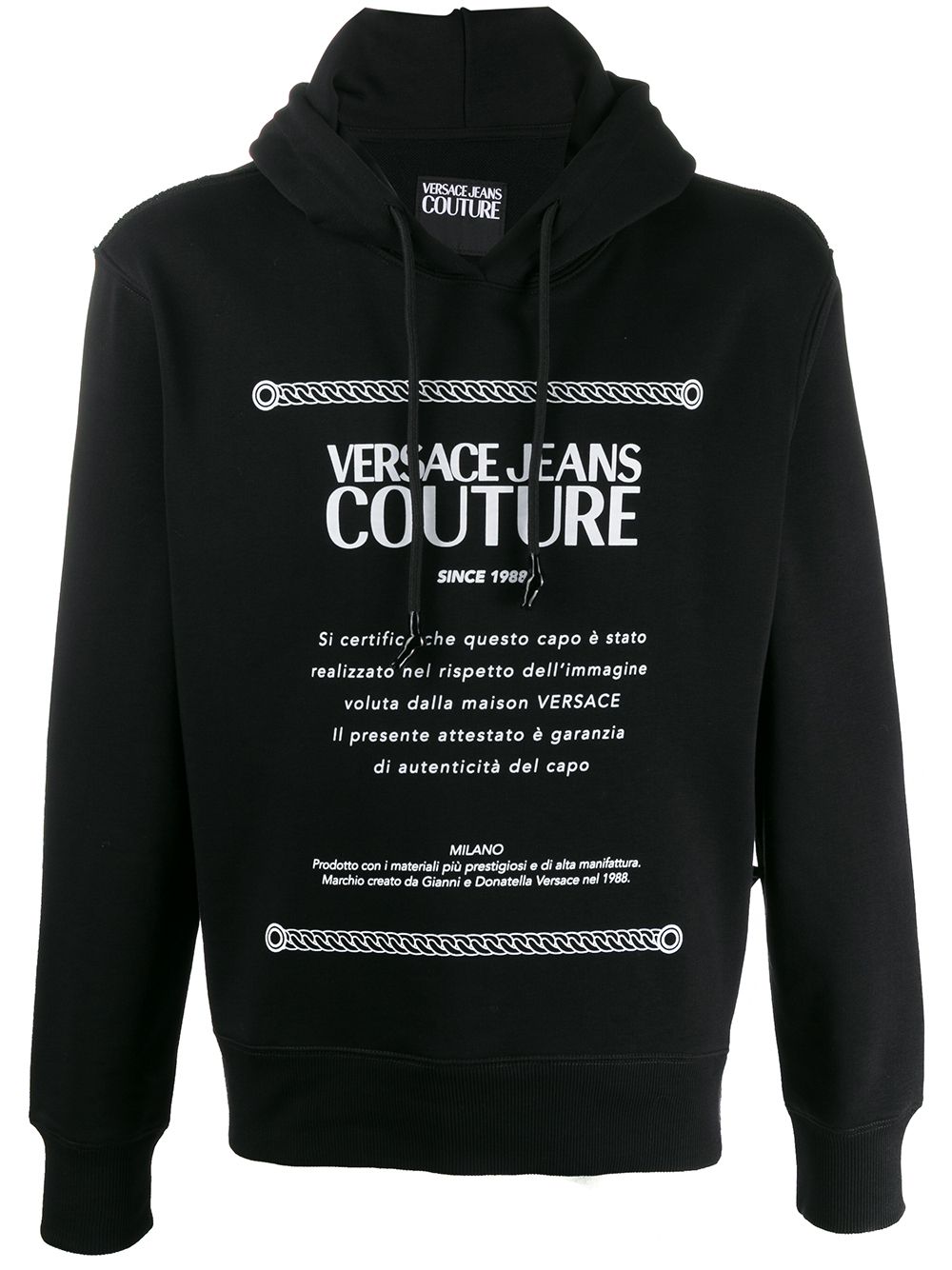Versace Jeans Couture Etichetta Label Print Hoodie - Farfetch