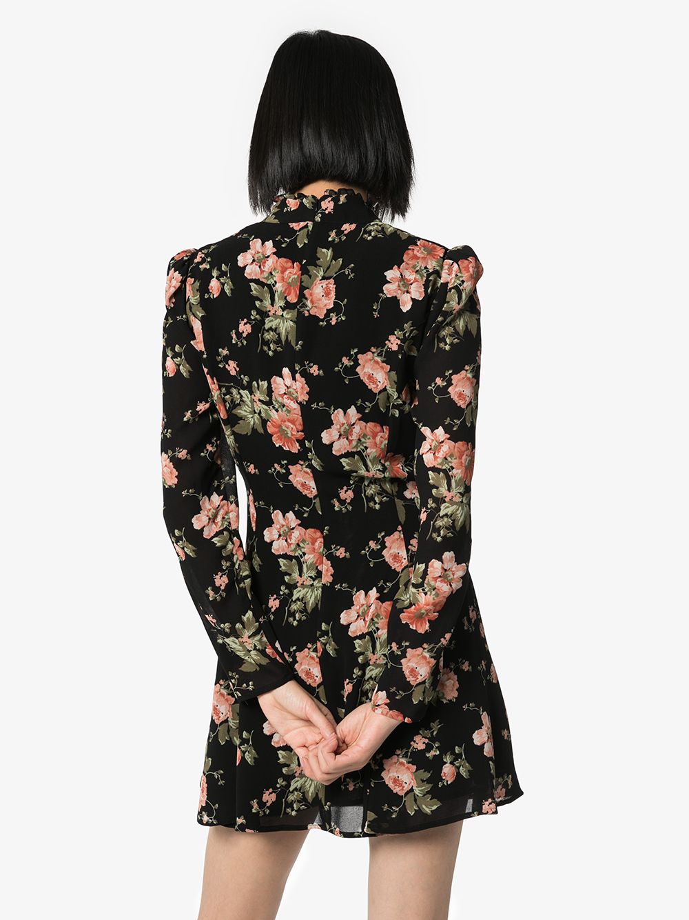фото Reformation платье мини vivianne с цветочным принтом
