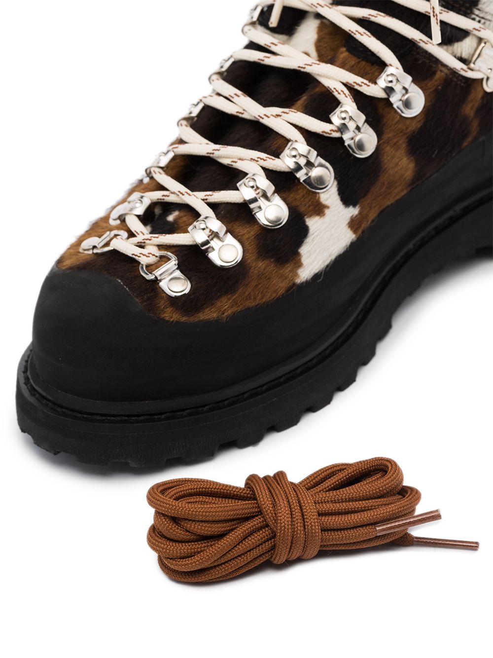 фото Diemme black, white and brown everest cow effect hiking boots