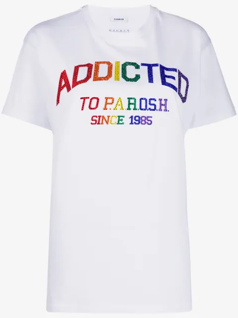 P.A.R.O.S.H. t-shirt à ornements en cristal