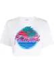 Image 1 of P.A.R.O.S.H. graphic print cropped cotton T-shirt