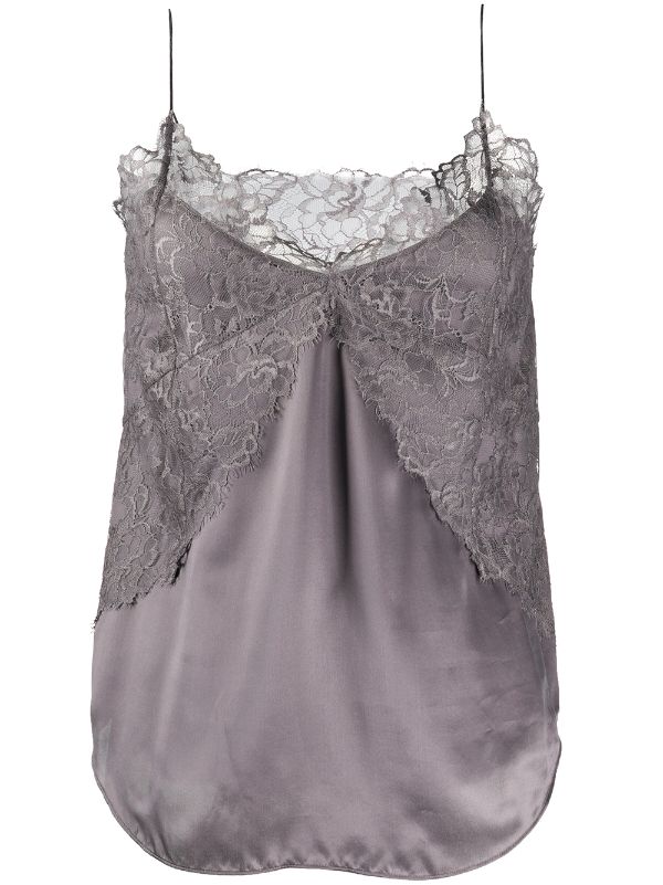 grey lace camisole top