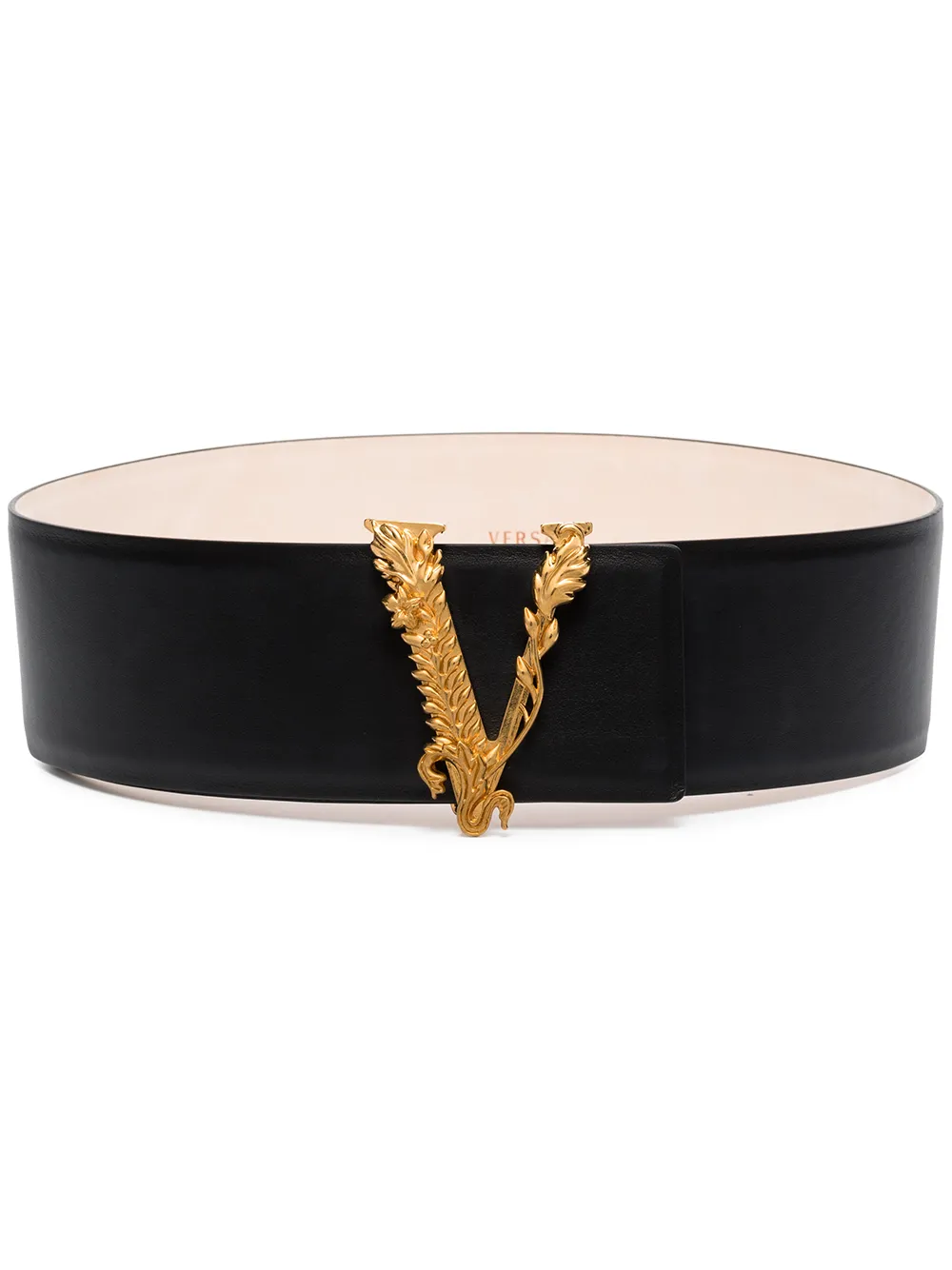 VERSACE VIRTUE LEATHER BELT